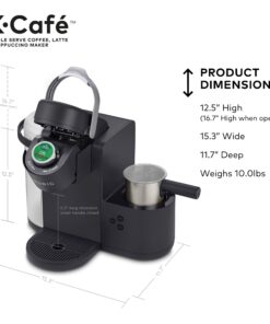 Keurig K-Cafe Single Serve K-Cup Coffee, Latte and Cappuccino Maker, Dark Charcoal 44 71FVA0zwwRL