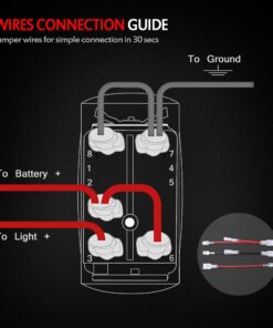 MicTuning LS081602JL, Backlit Fog Lights Rocker Switch Kit, On/Off LED Light, 20A 12V Toggle, Blue 18 71FVghmU L