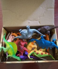 Kids Dinosaur Figures Toys, 7 Inch Jumbo Plastic Dinosaur Playset, STEM Educational Realistic Dinosaur Figurine for Boys Girls Toddlers Including T-Rex, Stegosaurus, Triceratops, Monoclonius, 12 Pack 34 71FWWBZOXPL