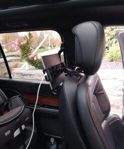 LISEN Tablet iPad Holder for Car Mount Headrest iPad Car Holder Back Seat Travel Accessories Car Tablet Holder Mount Road Trip Essentials for Kids Adults Fits All 4.7-12.9" Devices & Headrest Rod BLACK-FITS 1.77"-8.2" HEADREST ROD 50 71FXzRbMxcL