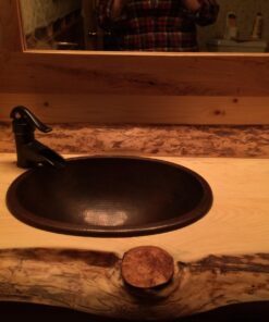 Schrodinger 17-inch Handmade Copper Bathroom Sink in Aged Copper BOU-1713BC Sink Only 24 71FYC3RvZiL