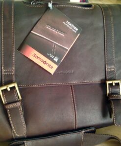 Samsonite Colombian Leather Flap-Over Messenger Bag One Size Brown 45 71FYCH4s06L