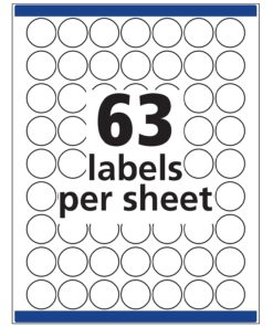 Avery Multiuse Removable 1" Round Labels with Sure Feed, 945 Small White Labels for Organization and Storage (6450) 1 Pack 20 71FYWe9iZfL