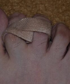 ZenToes Reusable Fabric Buddy Wraps for Broken Toes, Hammertoe Straightener, 4 Count (Beige) Beige 33 71FYv6lJ2zL