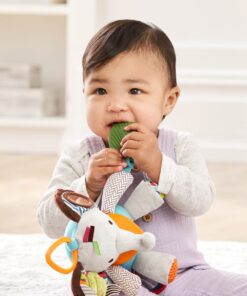 Skip Hop Bandana Buddies Baby Activity and Teething Toy with Multi-Sensory Rattle and Textures, Elephant 27 71FZ HHjkL