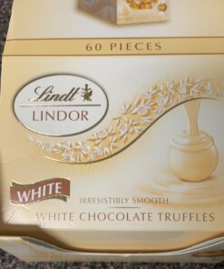 Lindt LINDOR White Chocolate Candy Truffles, Valentine's Day Chocolate, 25.4 oz., 60 Count 23 71FZoUkYVL