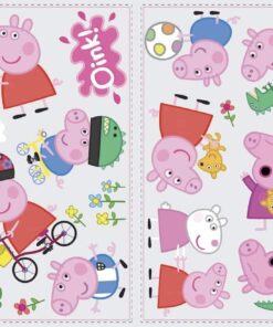 RoomMates RMK3183SCS Peppa The Pig Peel and Stick Wall Decals 40 71Fady drsL