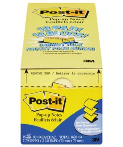 Post-it Pop-up Notes, 3 in x 3 in, 18 Pads, America's #1 Favorite Sticky Notes, Canary Yellow, Clean Removal, Recyclable (R330-18CP) Original Pop-Up 8 71FbPm6J5JL