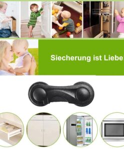 Child Safety Locks (10-Pack) - Cabinet Locks Child Safety - Baby Proof Cabinet Lock Easy to Install (No Drilling) 3M Adhesive for Drawers, Cabinet Seat, Toilet Seat, Fridge, Oven, Appliances Black 13 71FcXF3A1rL