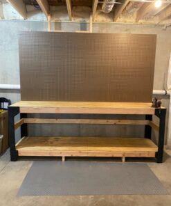 2x4basics 90164MI Custom Work Bench and Shelving Storage System, Black Work Bench with Shelf 100 71FfB3rpRL