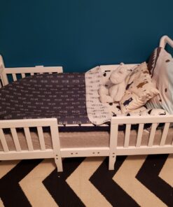 Dream On Me Emma 3 in 1 Convertible Toddler Bed in White 56x29x28 Inch,29x29x18 Inch 34 71FfCuoMCJL