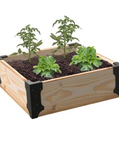 Panacea 89584 Raised Garden Bed Corner Brackets Plant-Container-Accessories, Black 28 71FgCsqxQEL