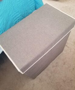 Household Essentials 5614 Double Hamper Laundry Sorter with Magnetic Lid, Brown Coffee Linen 34 71FiBjW3sBL