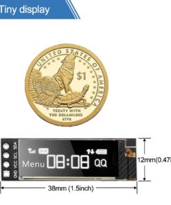 MakerFocus 2pcs I2C OLED Display Module 0.91 Inch I2C SSD1306 OLED Display Module White I2C OLED Screen Driver DC 3.3V~5V for Ar duino 27 71FjVURA7TL