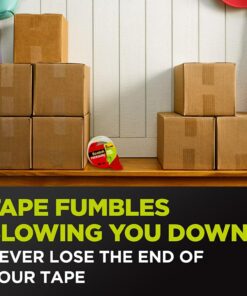 Scotch Brand Sure Start Shipping Packaging Tape with Dispenser, 2 Inches x 800 Inches (145), Clear 15 71FjkY9hhyL