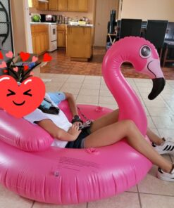 JOYIN Inflatable Flamingo Tube, Pool Float, Fun Beach Floaties, Swim Party Toys, Summer Pool Raft Lounge for Adults & Kids, with 2 Cup Holders and Head Rest 37 71Fk150JivL 1