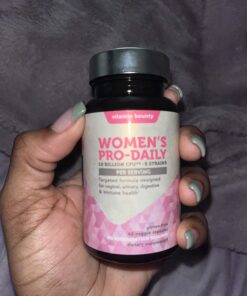 Vitamin Bounty Women's Pro Daily - Vaginal Probiotic & Prebiotic & pH Balance, Probiotics for Women Vaginigal Health, 10 Billion CFUs Per Serving with Cranberry, Gluten-Free - 60 Capsules 60 Count (Pack of 1) 55 71FkPDtvSSL
