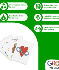 GROK Kids Conversation Cards for Ages 3-10 | Children Play to Learn, Build Confidence, and Express Emotions | Learning Aid for Parents and Professionals | 22 Games, Booklet Included For Kids 17 71FkuhJjhbL