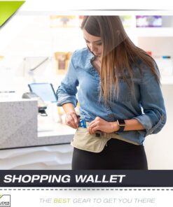 Lewis N. Clark RFID Blocking Money Belt Travel Pouch Waist Stash + Credit Card, Id, Passport Holder for Women & Men Taupe 16 71FlcDZodQL