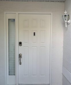 SCHLAGE Connect Camelot Touchscreen Deadbolt with Built-In Alarm and Handleset Grip with Accent Lever, Satin Nickel, FE469NX ACC 619 CAM RH, Works with Alexa Right Camelot 34 71FmiI7XMjL