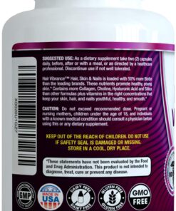 Hair Vibrance Hair Skin and Nails Vitamins - Doctor Formulated with 15000mcg Biotin for Hair Growth and 23 Hair Growth Vitamins for Longer Shiny Full Healthier Hair Skin Nails and Lashes (2 Pack) 1 Count (Pack of 1) 9 71FnbwT3GOL
