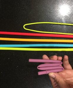 Softy Straws Wide Premium Reusable Silicone Drinking Straws + Patented Straw Squeegee - 9” Long With Curved Bend for 20/30/32oz Tumblers BPA Free Non Rubber, Flexible, Safe for Kids/Toddlers Assorted - Silicone 48 71ForTI3XXL