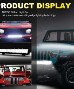 TURBO SII 20 in LED Light Bar W/2pcs Spot Pods Cubes Switch Harness for Tractor Boat Utv Golf Cart Ford Polaris RZR Ranger Honda ATV Gmc Yukon Pickup Tacoma Am Commander 4Wheeler Yamaha Suburban 31 71Fpgj2 26S