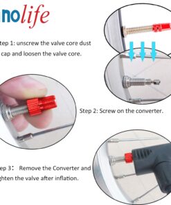 InnoLife Aluminum Presta to Schrader Converter Car Valve Adapter Bicycle Bike Tube Pump Air Compressor Tools Black 12 71FpmkwN tL