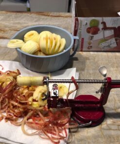 Johnny Apple Peeler (VKP1011), Clamp Base, Stainless Steel Blades, Red 30 71FqS0i CmL