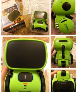 GILOBABY Kids Robot Toys, Interactive Robot Companion Smart Talking Robot with Voice Control Touch Sensor, Dancing, Singing, Recording, Repeat, Birthday Gifts for Boys Ages 3+ Years (Green) Green, Black 20 71Fr4K3cg7L