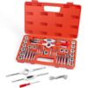 EFFICERE 40-Piece Premium Tap and Die Set, SAE Unified Screw Thread, Size #4 to 1/2” | Include UNC Coarse, UNF Fine and NPT Threads | Essential Threading Tool Kit with Complete Handles and Accessories 2 71Fru2uJvkL