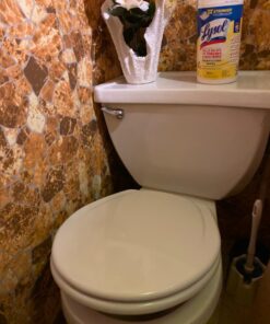 Mayfair 830NISL 000 Toilet Seat, 1 Pack-ROUND, White-Brushed Nickel Hinges 1 Pack - ROUND White - Brushed Nickel Hinges 39 71Fs1rhYOL