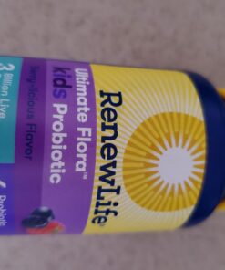 Renew Life Kids Chewable Probiotic Tablets, Daily Supplement Supports Digestive and Immune Health, Berry-licious Flavor, Dairy, Soy and gluten-free, 3 Billion CFU, 30 Count 30 Count (Pack of 1) 45 71FtFyOH1DL