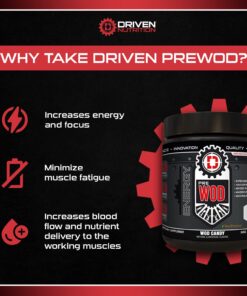 Driven PREWOD Energy Matrix, 50 Servings - Pre-Workout Supplement with Caffeine & Beta-Alanine - Energy, Focus, Strength, & Endurance for High-Intensity Training & Weight Lifting - Cherry Lime Cherry Lime For Time 10.9 Ounce (Pack of 1) 14 71Ftpxa6oNL