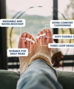 Dr. Frederick's Original Hammer Toe Gels - 4pcs - Hammer Toe Support Crest for Women & Men - Joint Realign - Cushion, Support & Temporary Splint - Crooked, Claw, Diabetic Toe Brace - 3 Loop Design 3 Loops 27 71FuiWhzUL