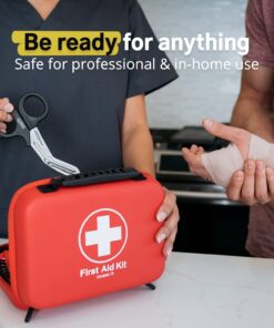 Madison Supply Medical Scissors, EMT and Trauma Shears - 7.5 Inch Premium Quality Stainless Steel Bandage Scissors - Fluoride-Coated with Non-Stick Blades - 2 Pack (Black/Stainless) 2-Pack Black Handle/Stainless Blades 23 71FunZyRqgL