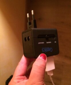 Ceptics Universal Travel Adapter Plug World Power W/ 4 USB Ports - Charge Cell Phones, Smart Watches, iPhones - For International Europe, China, UK, UAE, Australia - Type A, C, G, I 1 Pack World Adapter W/USB 41 71FurOTflL