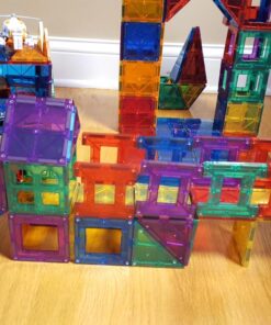 Playmags 150-Piece Magnetic Tiles Building Set – 3D Magnet Building Blocks, Creative Imagination, Inspirational, Educational STEM Toys for Kids with 1 Car Single 54 71FvJ3XibJL