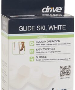 Alternative view of Drive Medical 10110 Walker Wheel Ski Glides, White 1 Pair (Pack of 1)