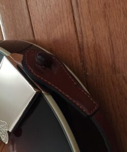 Walker & Williams M-41 Chestnut Brown Leather Mandolin Strap For A or F Types 20 71FwCryhWTL