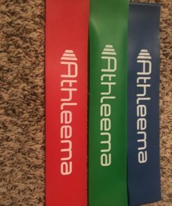 Athleema Set of 3 Loop Resistance Bands 12" X 2" Won't Roll, Non-Slip, Non-Stick, Ultra Durable 15 71Fwf6TMXxL