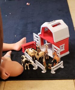 Green Toys Farm Playset - 13 Piece Pretend Play, Motor Skills, Language & Communication Kids Role Play Toy. No BPA, phthalates, PVC. Dishwasher Safe, Recycled Plastic, Made in USA, Red, Pack of 1 49 71Fwxwpfh3L