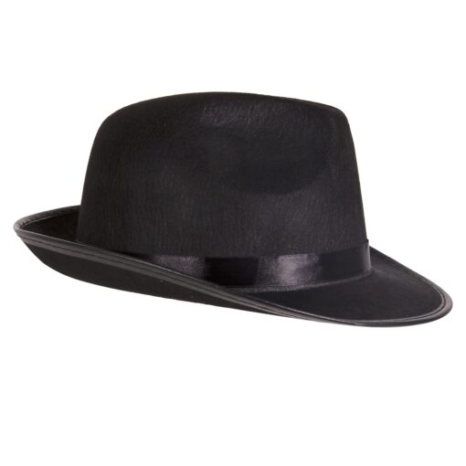 Kangaroo Fedora Brim Felt Church Hat Men Women I Summer Beach Sun Hat with Band I Men's 1920s Gatsby Gangster Costume Black Gangster Hat