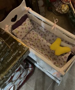 Emily Rose 18 Inch Doll Bedding for Doll Beds, Cradles and Cribs | 5 PC Purple Reversible Butterfly Print 18" Doll Bedding Gift Set with 3 Pillows! 15 71FyxXwAUdL