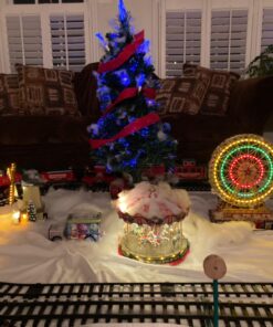 HOLIDAY PEAK 3’ Musical Spinning Fiber Optic Christmas Tree, Pre-Lit and Fully Decorated Revolving Tree 15 71FzGQWHRjL