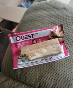 Quest Nutrition White Chocolate Raspberry Protein Bars, High Protein, Low Carb, Gluten Free, Keto Friendly, 12 Count 27 71Fzk BvQbL