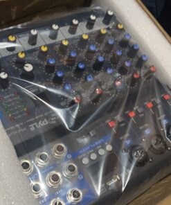 Pyle Professional Audio Mixer Sound Board Console - Desk System Interface with 6 Channel, USB, Bluetooth, Digital MP3 Computer Input, 48V Phantom Power, FX16 Bit DSP- PMXU63BT , Black 32 71G YVwJ35L