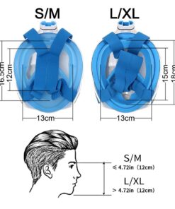 MountDog Snorkel Mask Full Face Snorkeling Mask with Panoramic View and Action Camera Mount,Anti-Fog and Anti-Leak Design Dive Mask for Adults and Youth blue Large-X-Large 13 71G0y5zPLIL