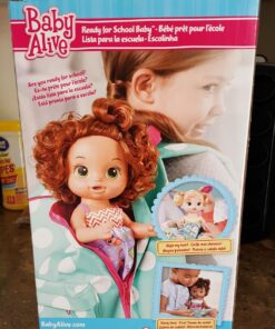 Baby Alive C2695 READY FOR SCHOOL BABY: Brown Hair Baby Doll, School-Themed Dress, Doll Accessories Include Notebook & Brush, Doll For 3-Year-Old Girls and Boys and Up, Multicolor (Amazon Exclusive) 35 71G1WyEKZQL