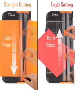 Firbon A4 Paper Cutter 12 Inch Titanium Paper Trimmer Scrapbooking Tool with Automatic Security Safeguard and Side Ruler for Craft Paper, Coupon, Label and Cardstock (Black) 1-black 31 71G3XvdTFAL